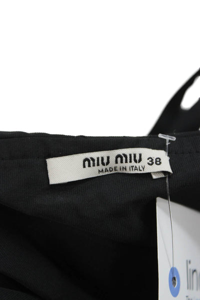 Miu Miu Women Fit & Flare Sweetheart Black Sleeveless Short Dress Size 38