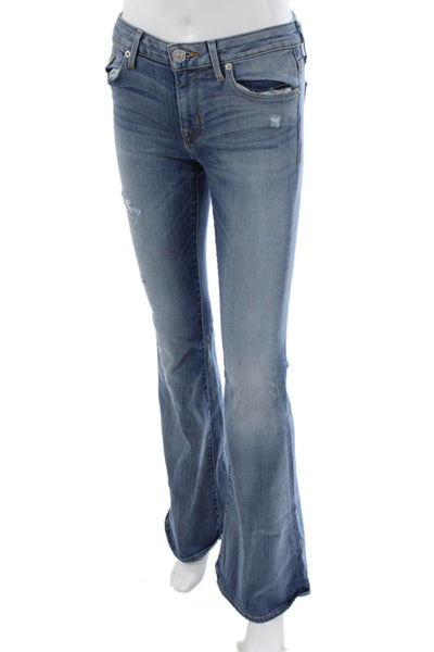 Hudson Womens Bootcut Blue Jeans Button Mid Rise Cotton Size 25