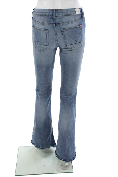 Hudson Womens Bootcut Blue Jeans Button Mid Rise Cotton Size 25