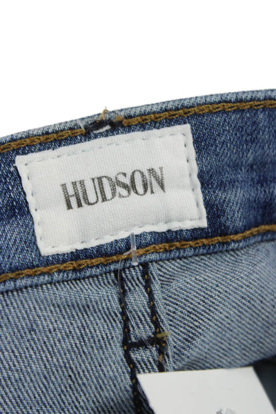 Hudson Womens Bootcut Blue Jeans Button Mid Rise Cotton Size 25