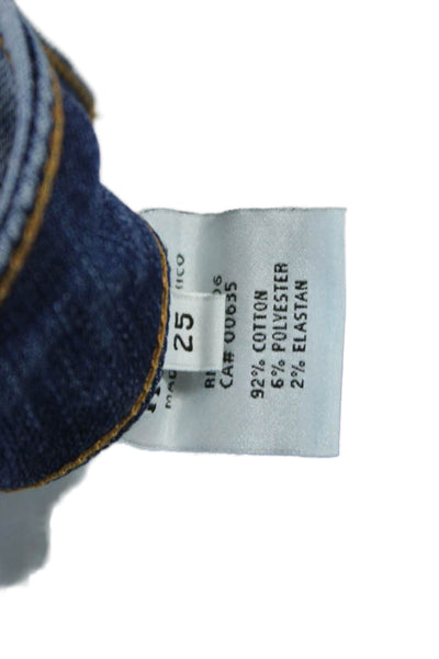 Hudson Womens Bootcut Blue Jeans Button Mid Rise Cotton Size 25
