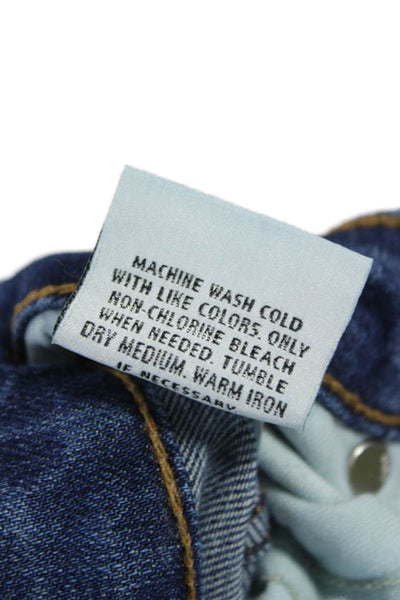 Hudson Womens Bootcut Blue Jeans Button Mid Rise Cotton Size 25