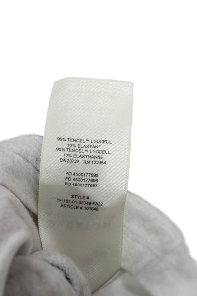 Babaton Women Turtleneck Long Sleeve T-Shirt Gray Tencel Lyocell Size S