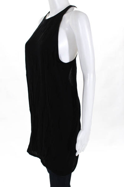 ALC Black Open Back Scoop Neck Tank Top Size Small