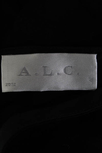 ALC Black Open Back Scoop Neck Tank Top Size Small