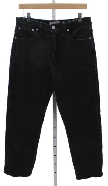 Madewell Womens Tapered Black High Rise Cotton Jeans Size 30