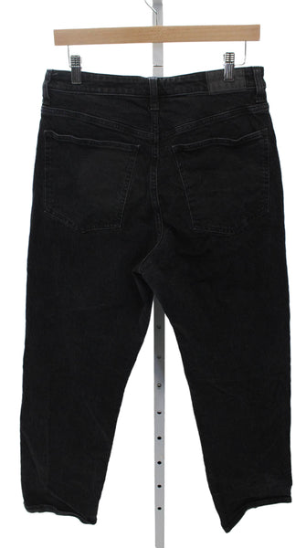 Madewell Womens Tapered Black High Rise Cotton Jeans Size 30
