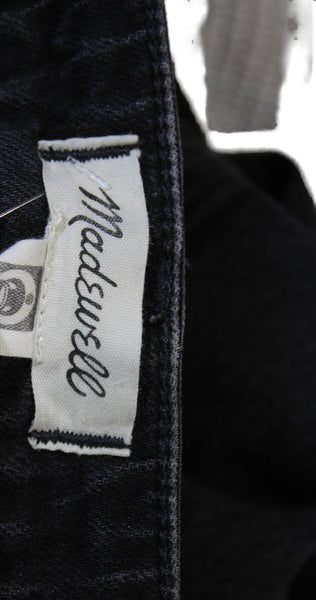 Madewell Womens Tapered Black High Rise Cotton Jeans Size 30
