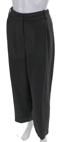 J Crew Women Dress Pants Black Solid Polyester Zip Size 18