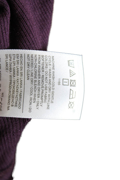 Athleta Womens Basic Scoop Neck Short Sleeve T-Shirt Purple Size 1X
