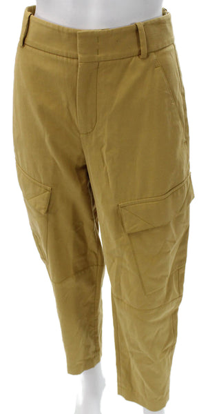 Another Tomorrow Womens Cargo Pants Brown Lyocell Blend Button Size 36