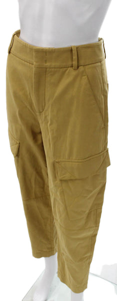 Another Tomorrow Womens Cargo Pants Brown Lyocell Blend Button Size 36