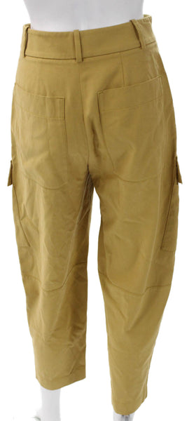 Another Tomorrow Womens Cargo Pants Brown Lyocell Blend Button Size 36