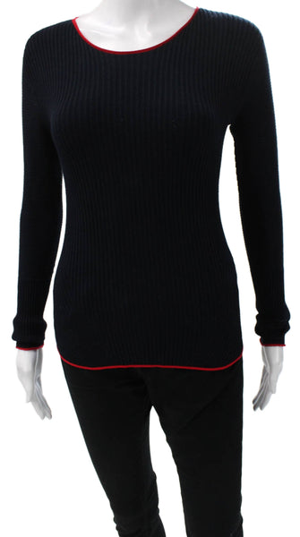 Rag & Bone Womens Basic Sweater Black Round Neck Pullover Viscose Size XS