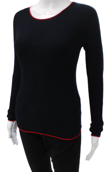 Rag & Bone Womens Basic Sweater Black Round Neck Pullover Viscose Size XS