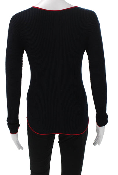 Rag & Bone Womens Basic Sweater Black Round Neck Pullover Viscose Size XS