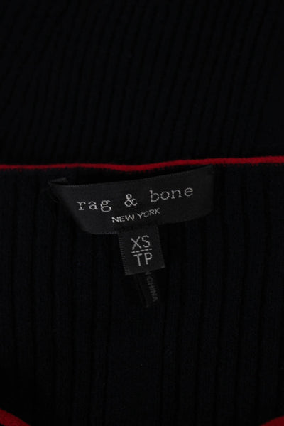 Rag & Bone Womens Basic Sweater Black Round Neck Pullover Viscose Size XS