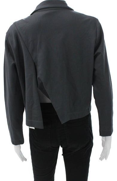 Planet by Lauren G Womens Gray Basic Jacket Button Long Sleeve Size 1