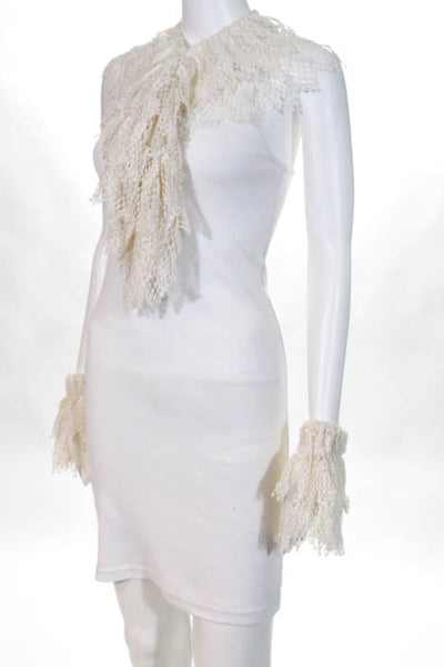 Modasport Ivory Lace Ruffle Dickey Set NEW $79