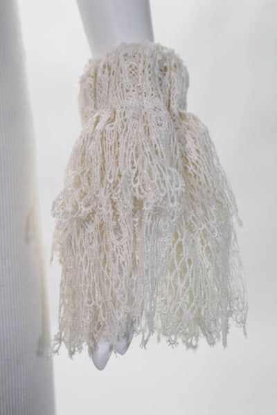 Modasport Ivory Lace Ruffle Dickey Set NEW $79