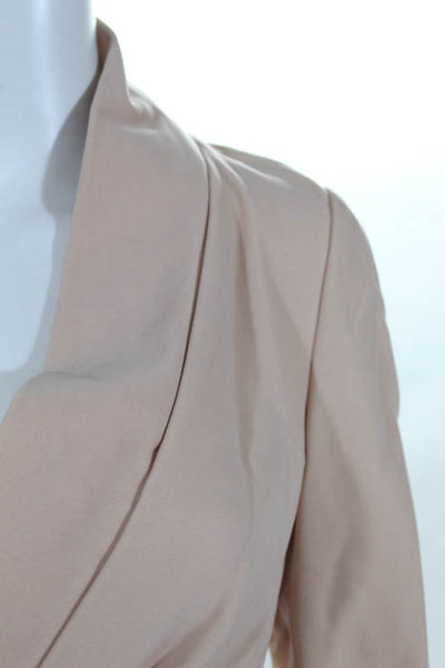 Donna Karan Pink Cotton Long Sleeve Button Blazer Size 4