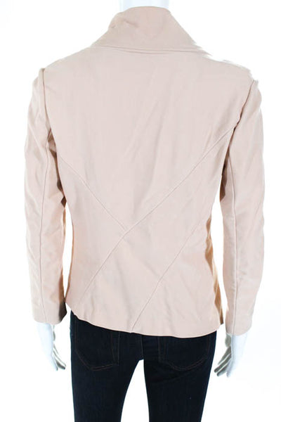 Donna Karan Pink Cotton Long Sleeve Button Blazer Size 4