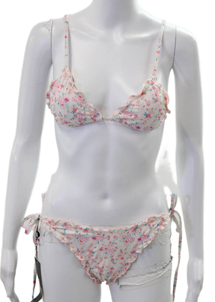 Blackbough Women Multicolor Floral Recycled Nylon Bikini Size S