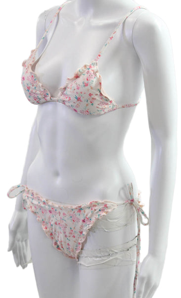 Blackbough Women Multicolor Floral Recycled Nylon Bikini Size S
