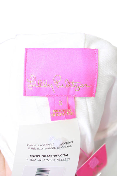 Lilly Pulitzer Women Shift Floral Short Cotton Dress Half Sleeve Size S