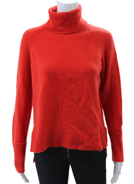 J Crew Womens Red Turtleneck Pullover Sweater Size S
