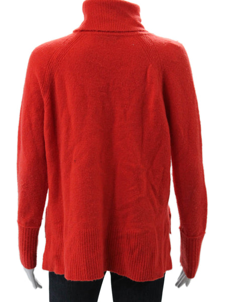 J Crew Womens Red Turtleneck Pullover Sweater Size S