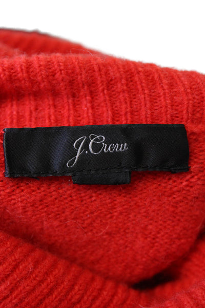 J Crew Womens Red Turtleneck Pullover Sweater Size S