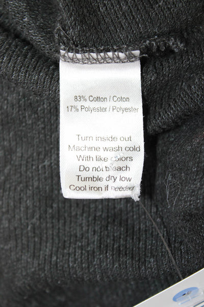 ATM Women Full Zip Cotton Hoodie Gray Size S