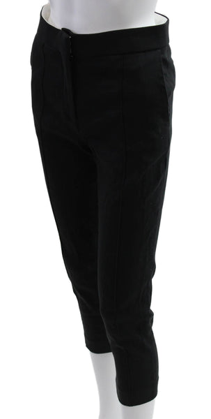 IRO Womens Capri Pants Black Polyester Blend Zip Inseam 23 Size 36