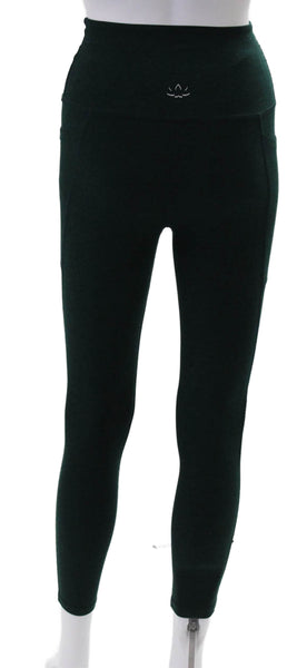 Beyond Yoga Women Ankle Leggings Green Polyester Blend Size S