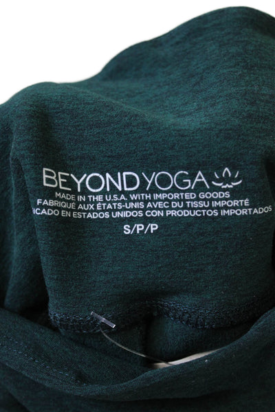 Beyond Yoga Women Ankle Leggings Green Polyester Blend Size S
