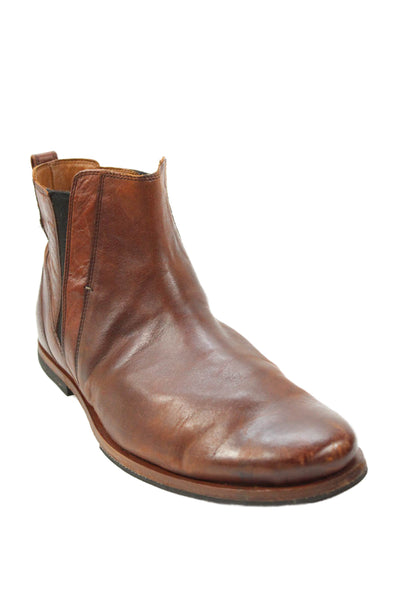 Timberland Mens Leather Slip On Ankle Boots Brown Size 11