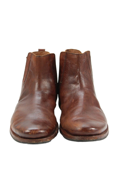 Timberland Mens Leather Slip On Ankle Boots Brown Size 11