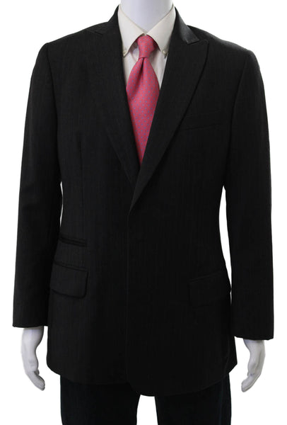 Dolce & Gabbana Mens Striped Gray Viscose Blazer Size 52