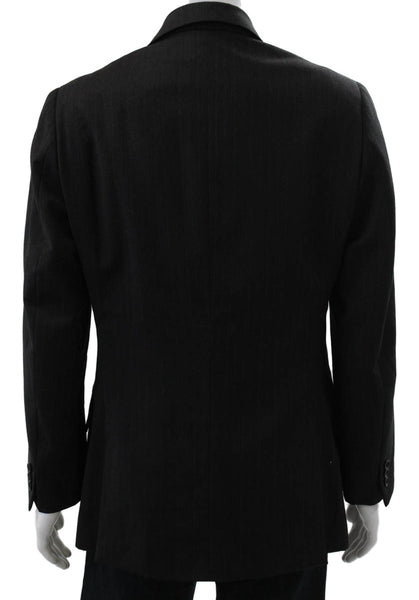 Dolce & Gabbana Mens Striped Gray Viscose Blazer Size 52