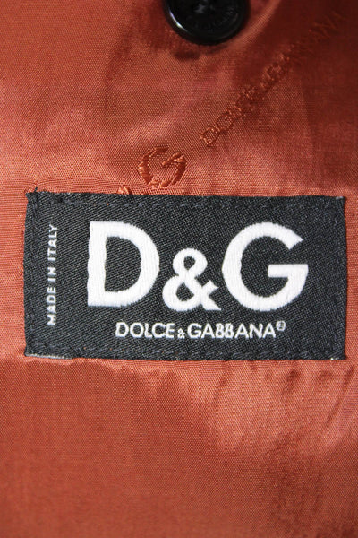 Dolce & Gabbana Mens Striped Gray Viscose Blazer Size 52