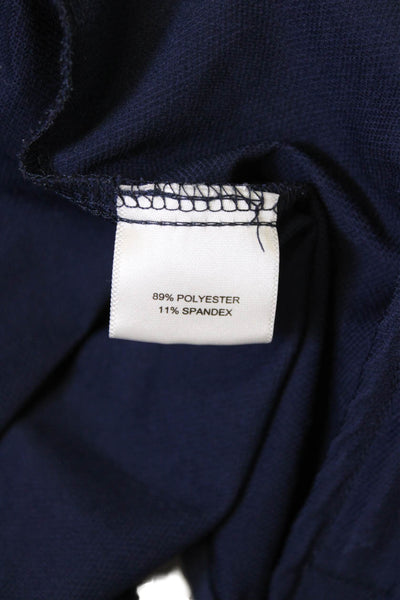 Peter Millar Mens Windbreaker Blue Zip Polyester Blend Long Sleeve Size M