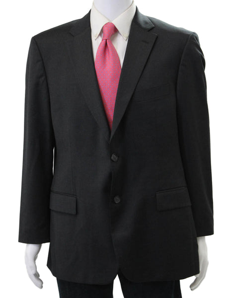 Boss Hugo Boss Mens Gray Blazer Button Closure Size 42