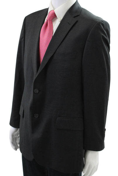 Boss Hugo Boss Mens Gray Blazer Button Closure Size 42