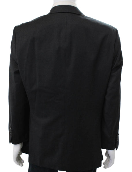 Boss Hugo Boss Mens Gray Blazer Button Closure Size 42
