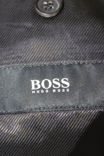 Boss Hugo Boss Mens Gray Blazer Button Closure Size 42