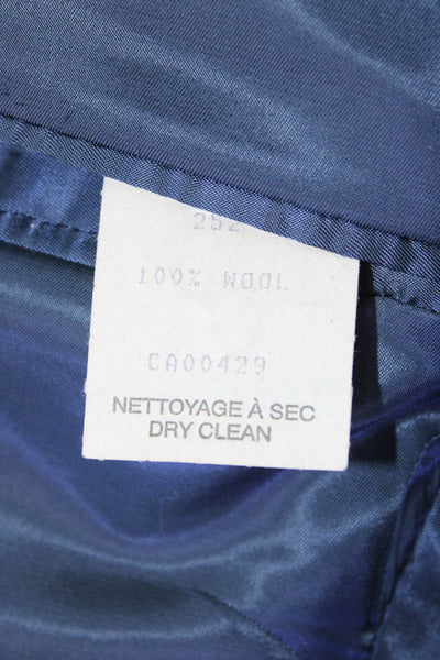 Peter Millar Mens Blue Wool Blazer Button Closure Size 46