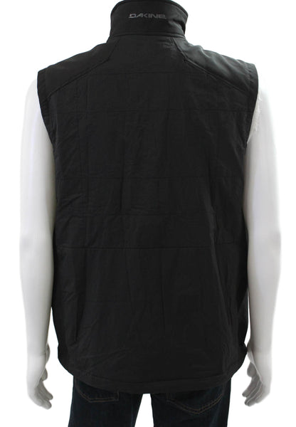 Dakine Mens Quilted Nylon Ski Vest Black Zip Size L
