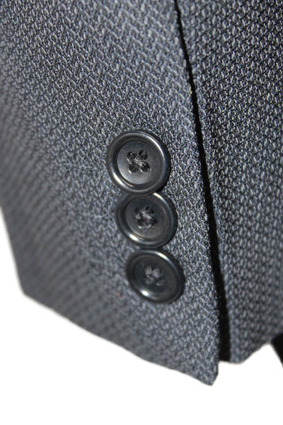 Armani Collezioni Mens Blazer Gray Wool Herringbone Button Size 38