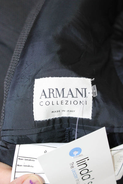Armani Collezioni Mens Blazer Gray Wool Herringbone Button Size 38